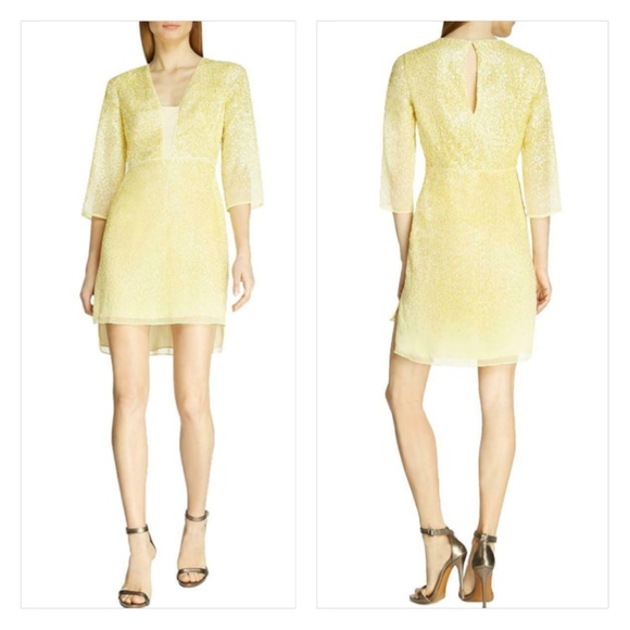 Halston Heritage Dresses & Skirts - HALSTON HERITAGE Sequined Caftan Party Mini Dress